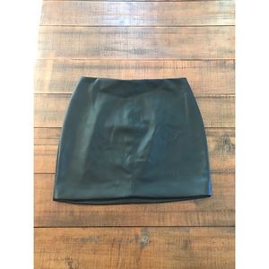 Hollister Faux Leather Zip Up Skirt